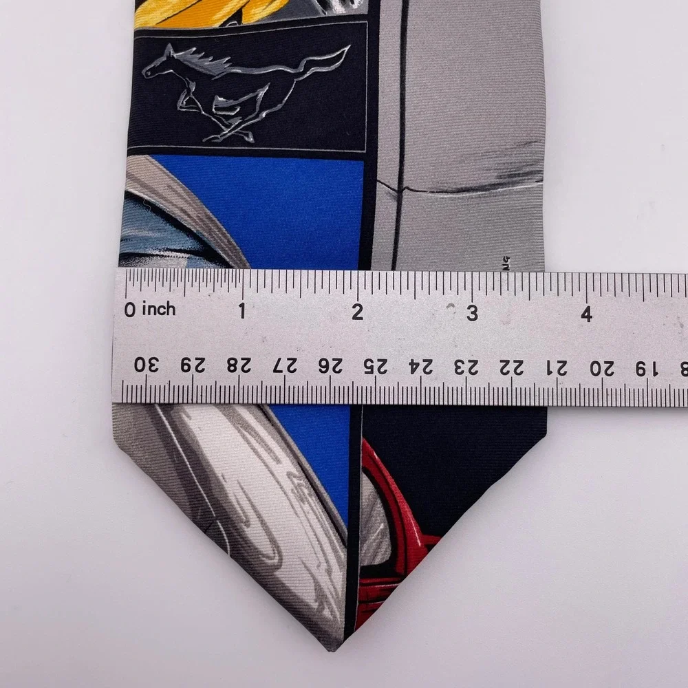 Ford Mustang‎ Tie Officially Licensed Silk Necktie Men's Blue Red Cars